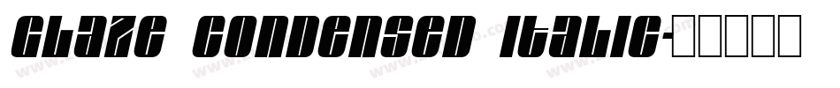 Glaze Condensed Italic字体转换